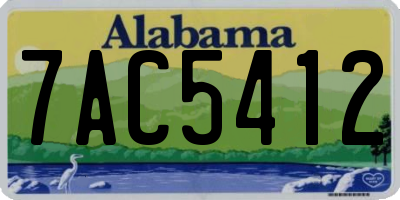AL license plate 7AC5412
