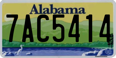 AL license plate 7AC5414