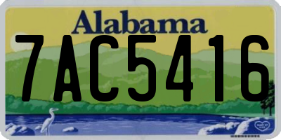 AL license plate 7AC5416