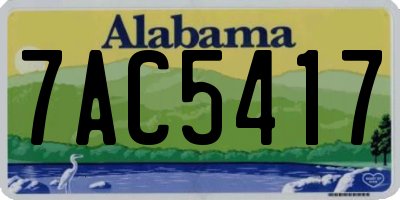 AL license plate 7AC5417
