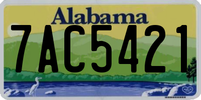AL license plate 7AC5421