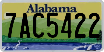 AL license plate 7AC5422