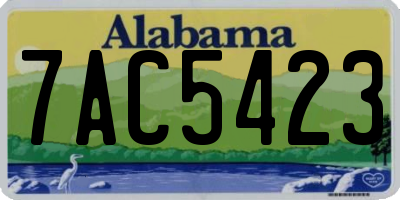 AL license plate 7AC5423