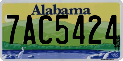 AL license plate 7AC5424