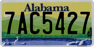 AL license plate 7AC5427