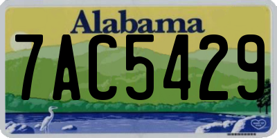 AL license plate 7AC5429