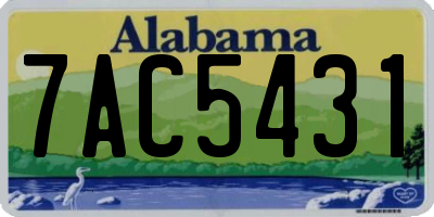 AL license plate 7AC5431