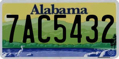 AL license plate 7AC5432