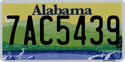 AL license plate 7AC5439