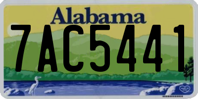 AL license plate 7AC5441