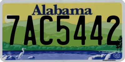 AL license plate 7AC5442