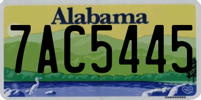AL license plate 7AC5445