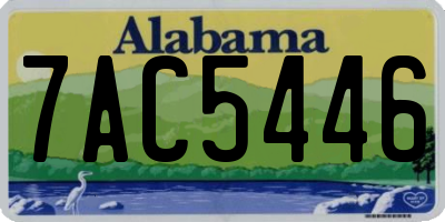 AL license plate 7AC5446