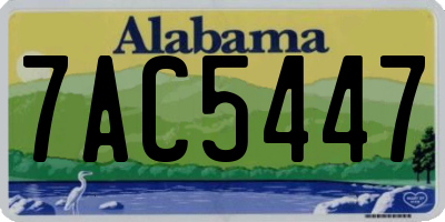 AL license plate 7AC5447