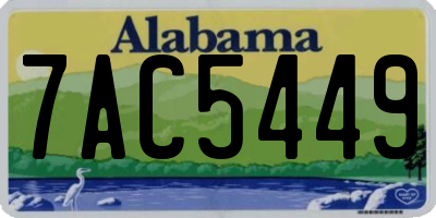 AL license plate 7AC5449