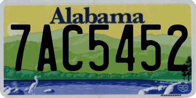 AL license plate 7AC5452
