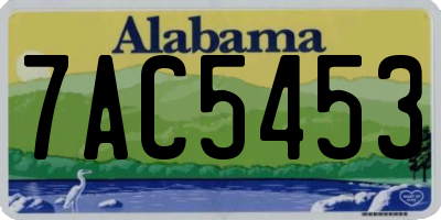 AL license plate 7AC5453