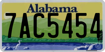 AL license plate 7AC5454
