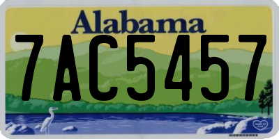 AL license plate 7AC5457