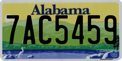AL license plate 7AC5459