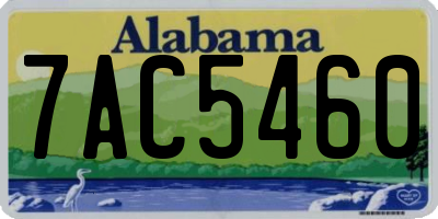 AL license plate 7AC5460