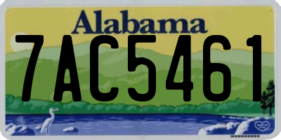 AL license plate 7AC5461
