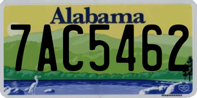 AL license plate 7AC5462