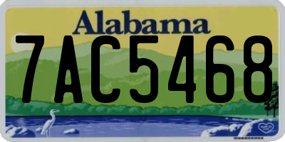 AL license plate 7AC5468