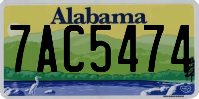 AL license plate 7AC5474