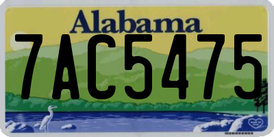 AL license plate 7AC5475