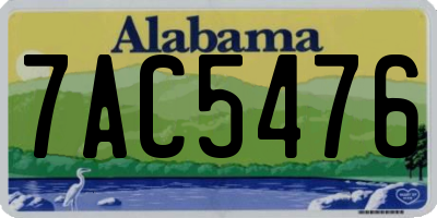 AL license plate 7AC5476