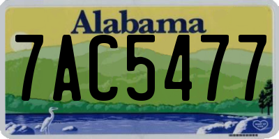 AL license plate 7AC5477