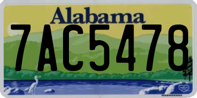 AL license plate 7AC5478