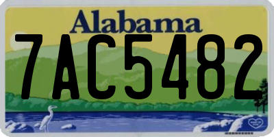 AL license plate 7AC5482