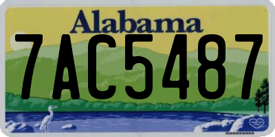 AL license plate 7AC5487