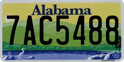 AL license plate 7AC5488