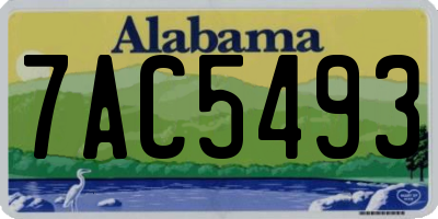 AL license plate 7AC5493