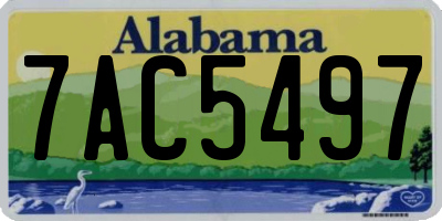 AL license plate 7AC5497