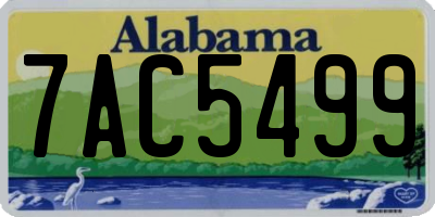 AL license plate 7AC5499