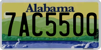 AL license plate 7AC5500