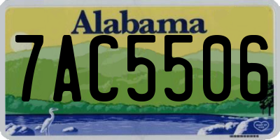 AL license plate 7AC5506
