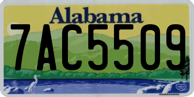 AL license plate 7AC5509