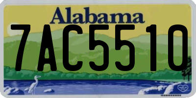 AL license plate 7AC5510