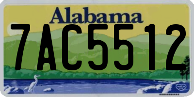 AL license plate 7AC5512
