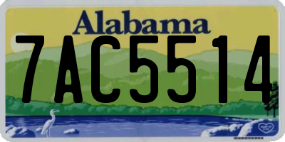 AL license plate 7AC5514