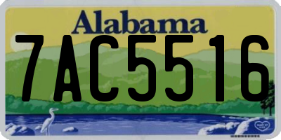 AL license plate 7AC5516