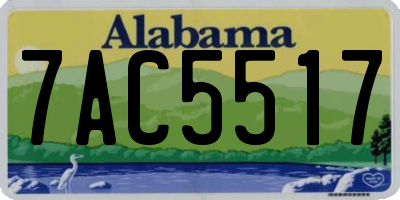 AL license plate 7AC5517