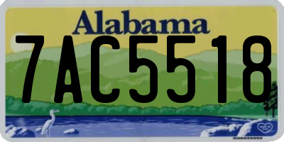 AL license plate 7AC5518