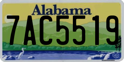 AL license plate 7AC5519