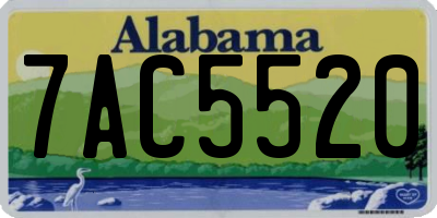 AL license plate 7AC5520